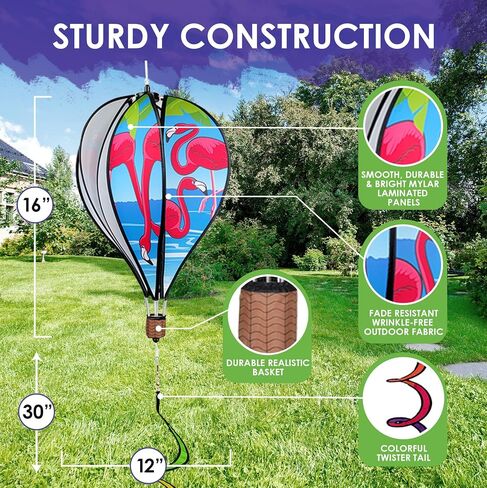 18 in. Hot Air Balloon - Chevron Rainbow in Kuwait