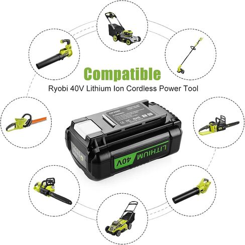 ANTRobut 40V 6.5Ah Battery Replacement for Ryobi 40V Lithium Battery Compatible with Ryobi 40 Volt OP4050A OP4015 OP4026 OP40201 OP40261 OP4030 OP40301 OP4040 OP4050 OP40601 in Saudi Arabia