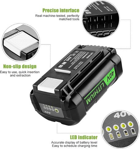 ANTRobut 40V 6.5Ah Battery Replacement for Ryobi 40V Lithium Battery Compatible with Ryobi 40 Volt OP4050A OP4015 OP4026 OP40201 OP40261 OP4030 OP40301 OP4040 OP4050 OP40601 in Saudi Arabia