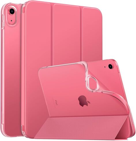 MoKo Case for New iPad 10th Generation Case 2022, iPad 10.9 Case with Soft TPU Translucent Frosted Back Cover, Slim Shell Stand Protective Case with Auto Wake/Sleep, Support Touch ID, Black in Kuwait