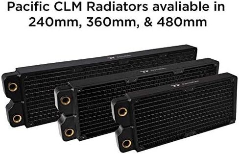 Thermaltake Pacific DIY Liquid Cooling System C360 27mm Thick High-Density Fins Single-Row Copper Tubes Copper Radiator CL-W228-CU00BL-A in Kuwait