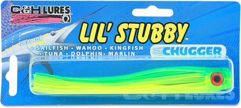 C&H, Lil Stubby Chugger Lure، وردي/أبيض، 5.5 بوصة / 14 سم، 10 قطع in Kuwait