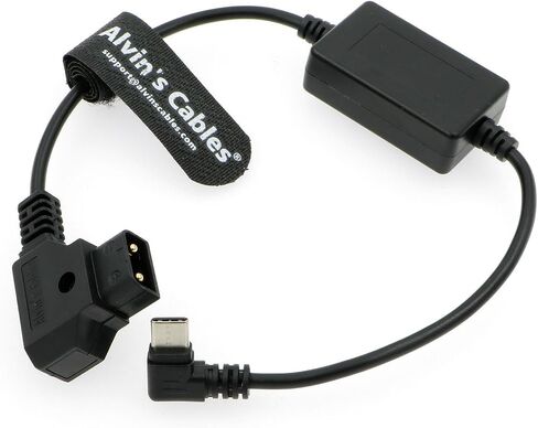 Alvin's Cables USB-C Type-C Right Angle to D-tap Power Cable Regulated 5V Output for Blackmagic Micro Converter, Sound Devices Mix Pre II 30cm|12inches in Kuwait