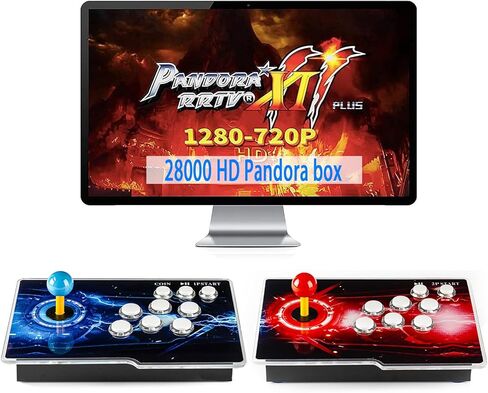 TOJASDN 26800 Game in 1 40S Pandora Box Retro Games Arcade Game Console مع مضيفين منفصلين للكمبيوتر الشخصي وجهاز العرض والتلفزيون ألعاب ثلاثية الأبعاد 1-4 لاعبين فئة القائمة المفضلة حفظ/بحث/إخفاء/إيقاف مؤقت/حذف اللعبة in Kuwait