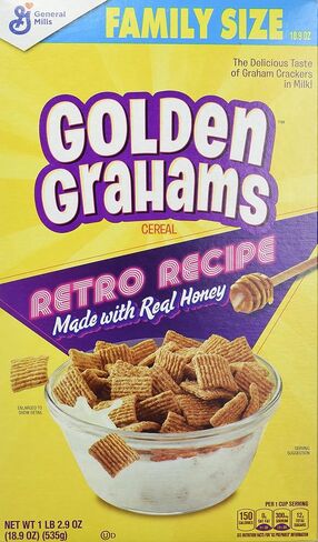 Golden Grahams Breakfast Cereal, Graham Cracker Taste, Whole Grain, Large Size, 16.7 oz in Saudi Arabia