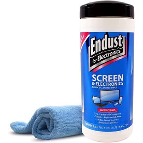 Endust For Electronics Screen Cleaner Wipes, Electronics Surface Cleaning Wipes, For Tablet, E-Reader, Monitor, Laptop, Phone, TV, GPS, Pre-Moistened, Alcohol & Ammonia Free, 140 Count (Pack of 2)