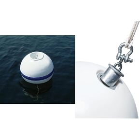 Taylor Made Products 46818 Sur-Moor T3C Boat Mooring Shackle Nest Buoy, 18 Inch Diameter, White
