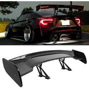 DREAMIZER GT Wing Spoiler, 𝟓𝟕𝐢𝐧𝐜𝐡 Adjustable Universal Lightweight Aluminum Car Rear Spoiler Wing,GT Style Wing Spoiler Glossy Black Style