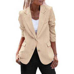 PRETTYGARDEN Women's 2024 Fall Business Casual Blazers Long Sleeve Notch Lapel Trendy Work Office Blazer Jackets Outerwear in Saudi Arabia
