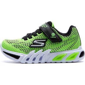 Skechers Kids Boys Flex-Glow Elite-Vorlo Sneaker, Navy/Multi, 12.5