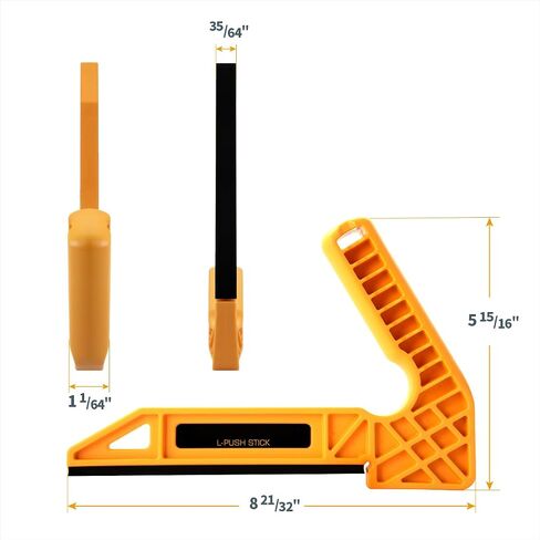 POWERTEC Tandem Featherboard & L-Shaped Fits Table Saw, Router Table, Band Saw, Shaper, Planers & Jointer. Wood Pusher Reduces Kickback & Increases Safety. 2PK (71555V) in Saudi Arabia