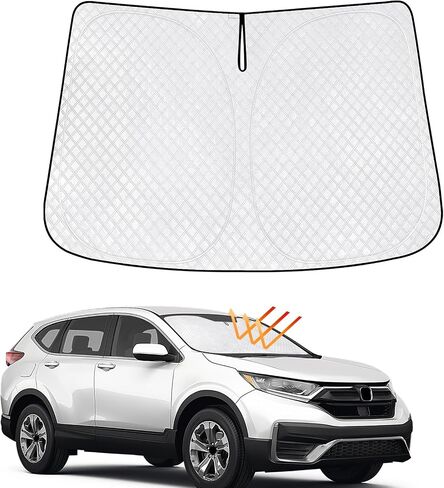 KMF Windshield Sun Shade Replacement for Honda HR-V Accessories 2023 2024 Sunshade Foldable Custom Fit HR-V Windshield Sun Visor Protector Block UV Rays in Kuwait