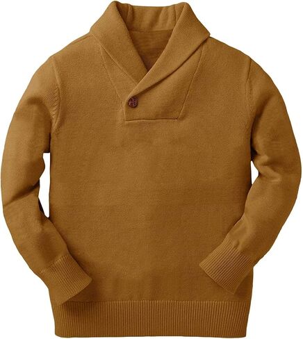 سترة من Ryannology للأطفال الصغار من الأولاد والبنات بياقة شال وفتحة رقبة على شكل V بلوفر وسترات محبوكة ملابس التقاط الصور in Kuwait
