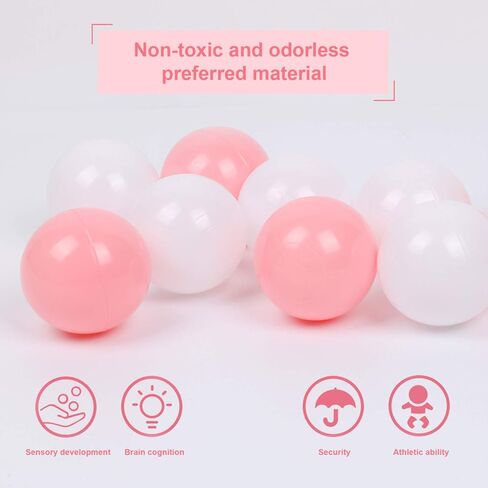 50 قطعة من كرات الكرات البلاستيكية من تريند بوكس، كرات محيطية خالية من مادة BPA للأطفال الصغار - 7 ألوان in Kuwait