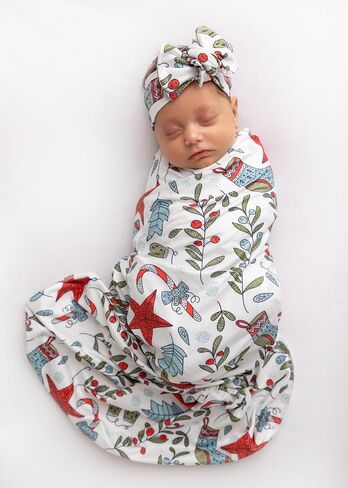 Baby Halloween Receiving Blanket Swaddle Blanket Infant Headband Beanie Set (Halloween Pink) in Kuwait