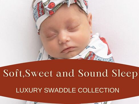 Baby Halloween Receiving Blanket Swaddle Blanket Infant Headband Beanie Set (Halloween Pink) in Kuwait