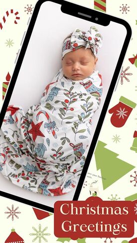 Baby Halloween Receiving Blanket Swaddle Blanket Infant Headband Beanie Set (Halloween Pink) in Kuwait