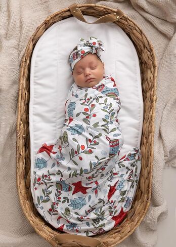 Baby Halloween Receiving Blanket Swaddle Blanket Infant Headband Beanie Set (Halloween Pink) in Kuwait