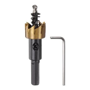 HARFINGTON Hole Saw 21mm (5/6") M35 HSS (High Speed Steel) Titanium Coated Drill Bit Cutter Opener for Stainless Steel Aluminum Alloy Metal Wood Plastic