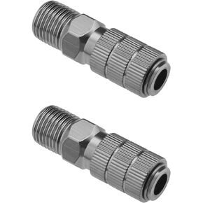 2PCS Quick Release Airbrush Disconnect Coupling Adapter 1/8 Inch Airbrush Disconnect Fitting Connector for Air Compressor Airbrush Hose