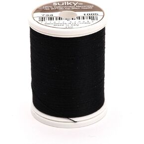 Sulky Of America 400d 30wt Cotton Thread, 500 yd, Black