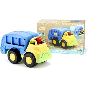 Green Toys Disney Baby Exclusive Mickey Mouse Recycling Truck, Blue - Pretend Play, Motor Skills, Kids Toy Vehicle. No BPA, phthalates, PVC. Dishwasher Safe, Recycled Plastic, Made in USA.