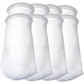 8 Pack - 7 Inch Ring Filter Socks 200 Micron - Aquarium Felt Filter Bags -7 Inch Ring by 16 Inch Long - Fits Eshopps - AM Brand