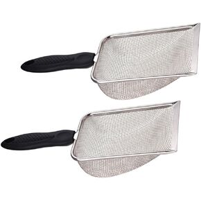 2pcs Beach Mesh Shovel for Shell Collecting Sand Filter Scooper Picking Up Shells Shovel Sifter Dipper Summer Pool Pet Litter Box Cleaning Tool