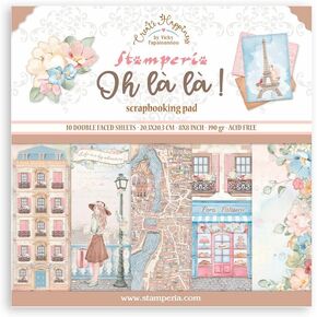 Stamperia Double-Sided Paper Pad 8"X8" 10/Pkg-Oh La La