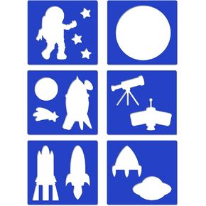 Animal Stencils for Kids Ages 4-8 Drawing Stencils for Kids Art Stencils Paint Stencils Chalkboard Stencils Plastic Stencils Drawing Stencil Kit of 6