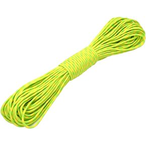 100ft Type III 7 Strand Core Paracord 550 Parachute (39# Neon Green+Yellow)