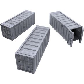 EnderToys Cargo Containers, 3D Printed Tabletop RPG Scenery and Wargame Terrain for 28mm Miniatures