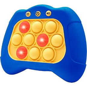 Pop Fidgets Game Toys,Handheld Game for Kids 6-8,Quick Push Game,Bubble Stress Pop Light Up Game Birthday Gifts for Boys Girls Teens Light Blue