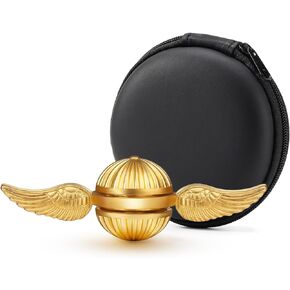 Fidget Spinner for Kids Adults, Finger Hand Spinner Toys w/Fiber Zipper Case, Ideal Gift for Stress Relief, Anti Anxiety Autism, Enhance Concentration, Quiet Desk Toys for School Home Office, Bronze
