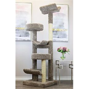 Prestige Cat Trees 130098-Neutral Staggered Cat Tower Cat Tree, Large