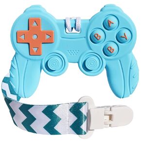 Baby Video Game Controller Teether Toy Funny Baby Teething Toys for Babies Gamer Controller（Black