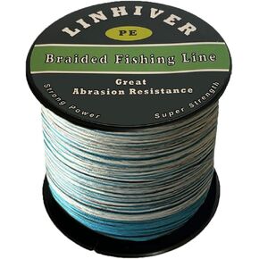 Braided Fishing Line, Strong Power, Great Abrasion Resistance, Thin Diameter, No Stretch, Low Memory and High Sensitivity(328/547Yds, 10/20/30/40/50/60/70/80/100LB,4/8 Strands)