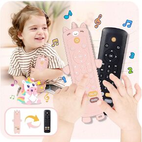 Baby TV Remote Toy - Baby Early Learning Toys, Baby Musical Toys, Toddler Toys with Realistic Play, Lights, and Sounds - Boys Girls Toys Gift for 1 2 Year Old