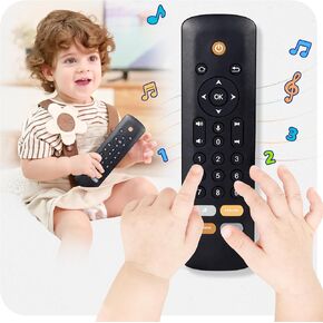 Baby TV Remote Toy - Baby Early Learning Toys, Baby Musical Toys, Toddler Toys with Realistic Play, Lights, and Sounds - Boys Girls Toys Gift for 1 2 Year Old in Kuwait