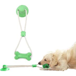 Dog Chew Suction Cup Tug of War Toy, Interactive Dog Toy, Puppy Teething Chew Toys, Dog Chew Toy, Boredom Chews Bone (Blue Upgrade)