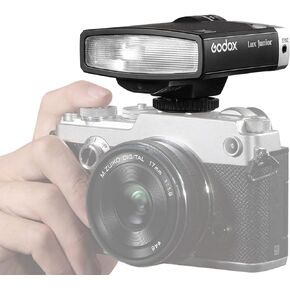 Godox Lux Junior Retro Camera Flash,GN12 6000K Color Temperature Auto,Manual Modes 1/1-1/64 28mm Focal Length Compatible with Fuji Canon Nikon Sony Olympus Hot-Shoe Cameras