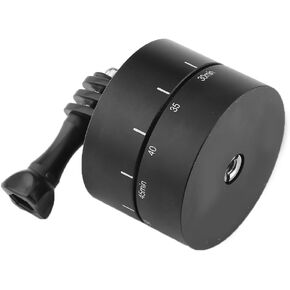 Time Lapse Rotator, Black 360° Metal Rotating Tripod Clockwise Setting Direction Excellent Bearing, 60 Minutes Panning Rotating Tripod Time Lapse Stabilizer, for Cameras