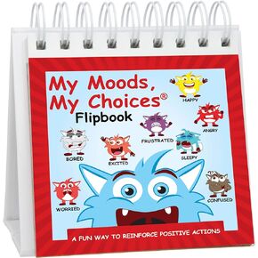 The Original Mood Flipbook for Kids; 20 Different Moods/Emotions; Autism; ADHD; Help Kids Identify Feelings and Make Positive Choices; Laminated Pages (Monster Flipbook)