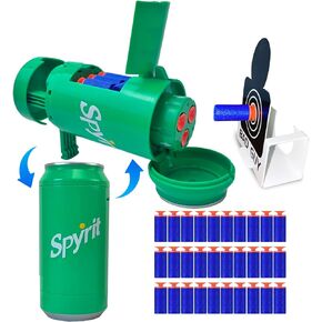 AGM MASTECH Transforming Soda Can Toy Gun - Shoots Soft Foam Darts, includes Shooting Target, Ideal Gift for Boys and Girls, Perfect for Indoor and Outdoor Play