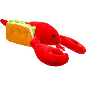 Giftable World 10 Inch Plush Pet Toy Lobster Roll with Squeaker and Crinkle