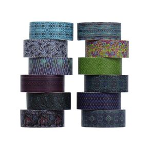 elec Space 12 PCS Washi Tape Set, Decorative Adhesive for DIY Crafts Gift Wrapping, Photo Frame, Planners, Scrapbooking Supplies, Christmas Holiday Decoration