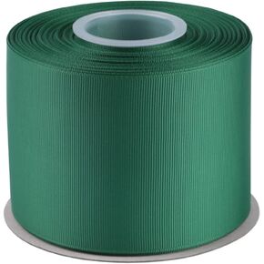 4" X 25 Yards Solid Grosgrain Ribbon for Gift Wrapping Parties, Wedding Decoration, Crafts Sewing(Forest Green)