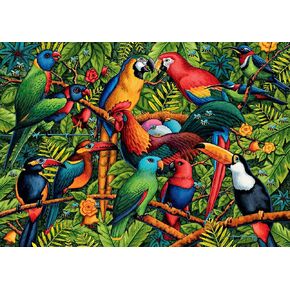 Buffalo Games - Eric Dowdle - Birds of a Feather - 300 Piece Jigsaw Puzzle for Adults Challenging Puzzle Perfect for Game Nights - Finished Size is 21.25 x 15.00