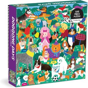 Mudpuppy Doggone Days – 500 Piece Family Puzzle with Colorful and Fun Illustrations of A Busy Dog Park Scene for Children Ages 8 and Up