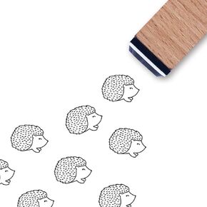 Hedgehog Rubber Stamp, 3/5 Inch Small Mini Stamp for Scrapbooking Card Making Planner